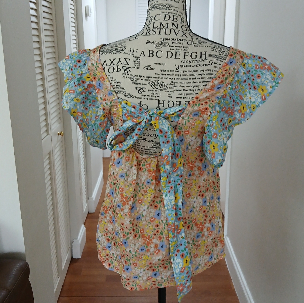 Ophelia & Indigo Floral Honor Top - Picture 3 of 5